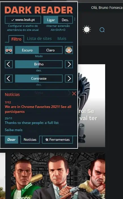chrome modo escuro, chrome dark mode