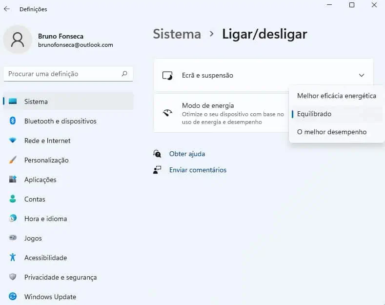 Windows 11 bateria