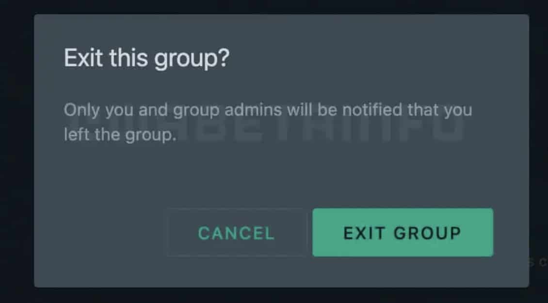 WhatsApp sair grupo