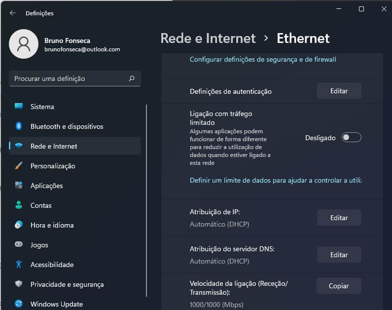 windows registo jogos, Windows velocidade de rede