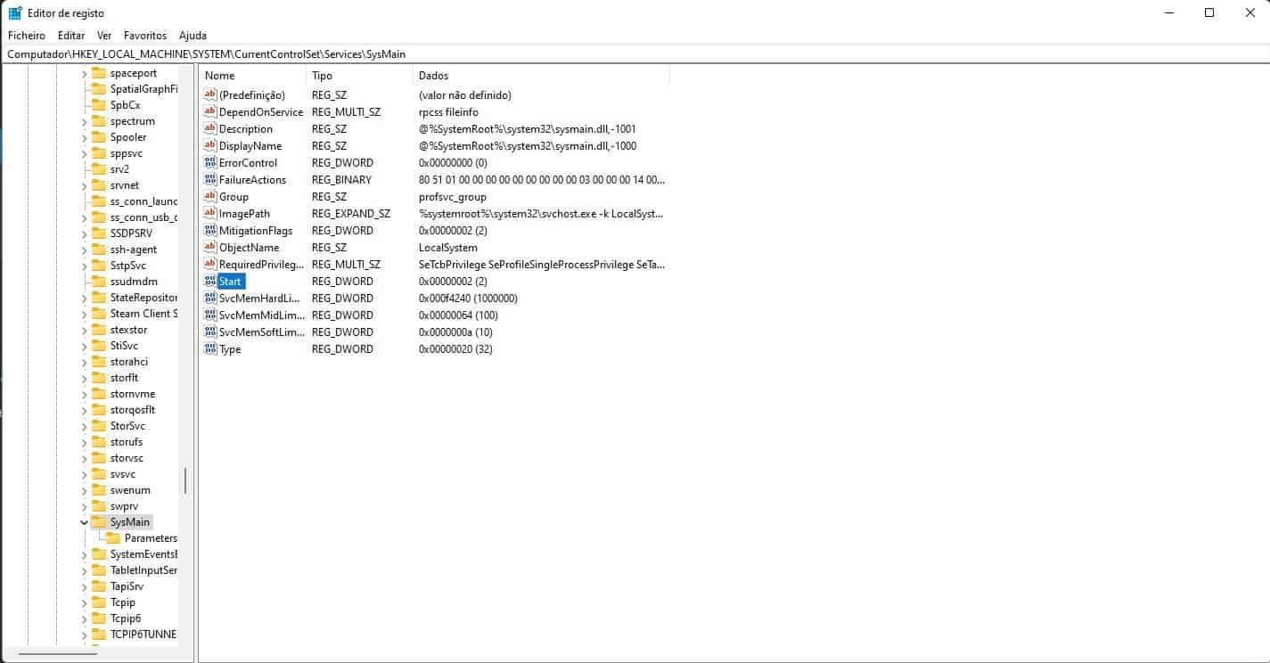 SysMain, windows serviço atrasar