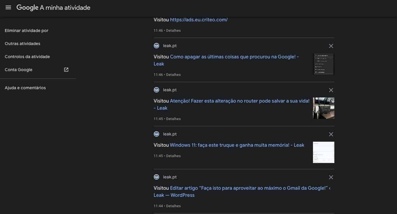 Chrome History