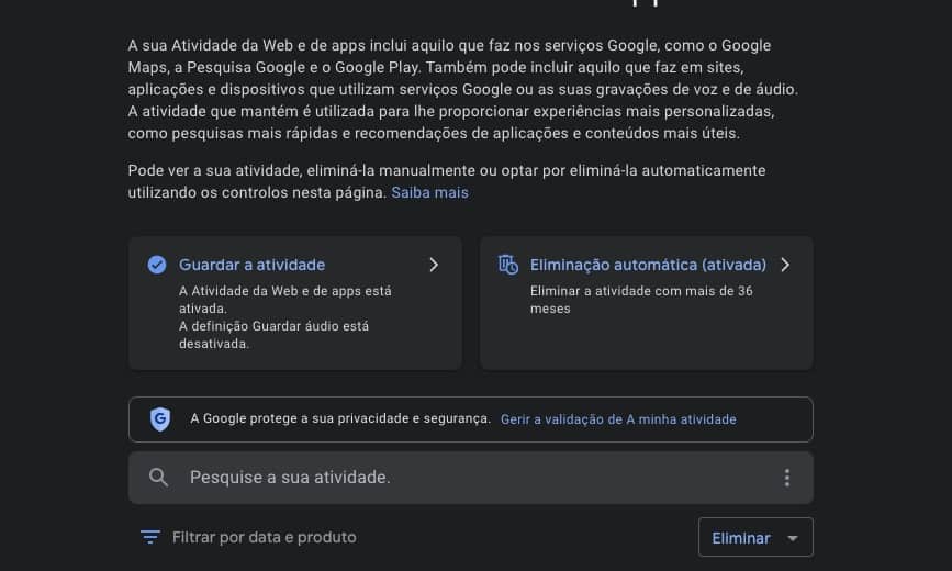 histórico do Chrome