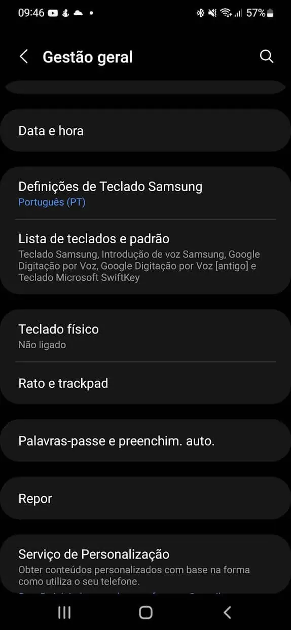 smartphone samsung alterações