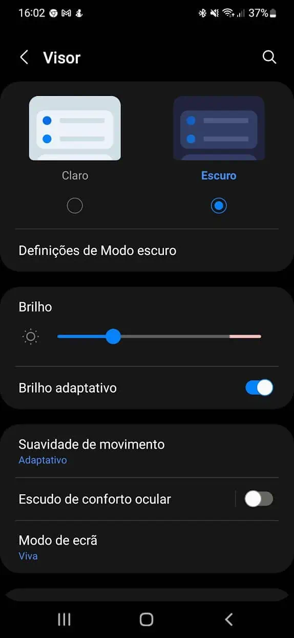 Android bateria gastar depressa, Android definições do ecrã