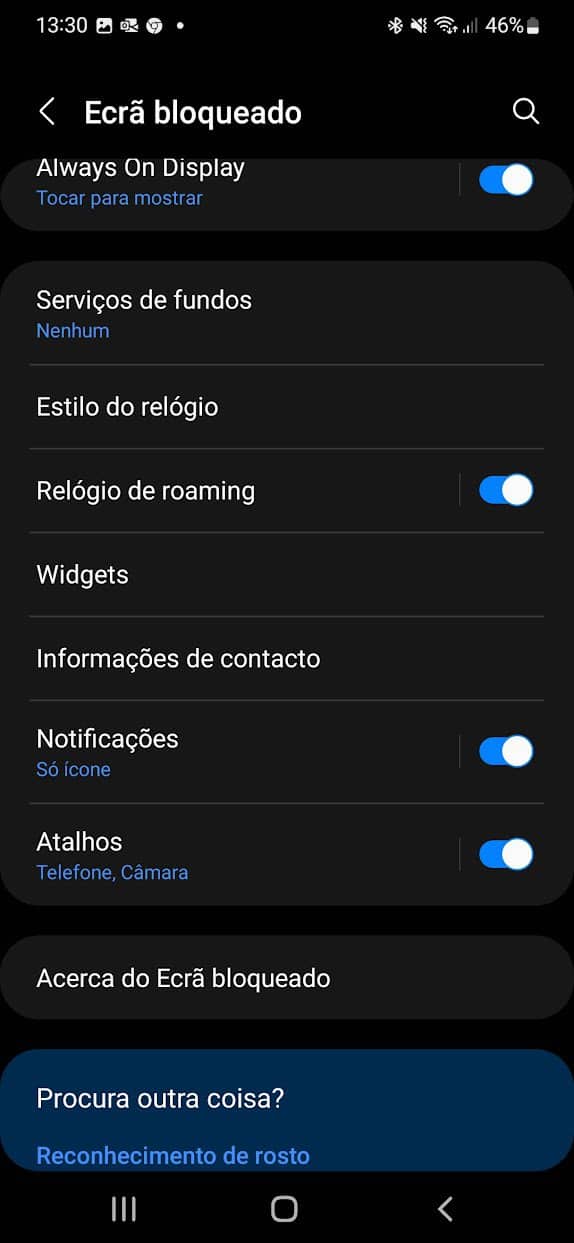 smartphone samsung alterações