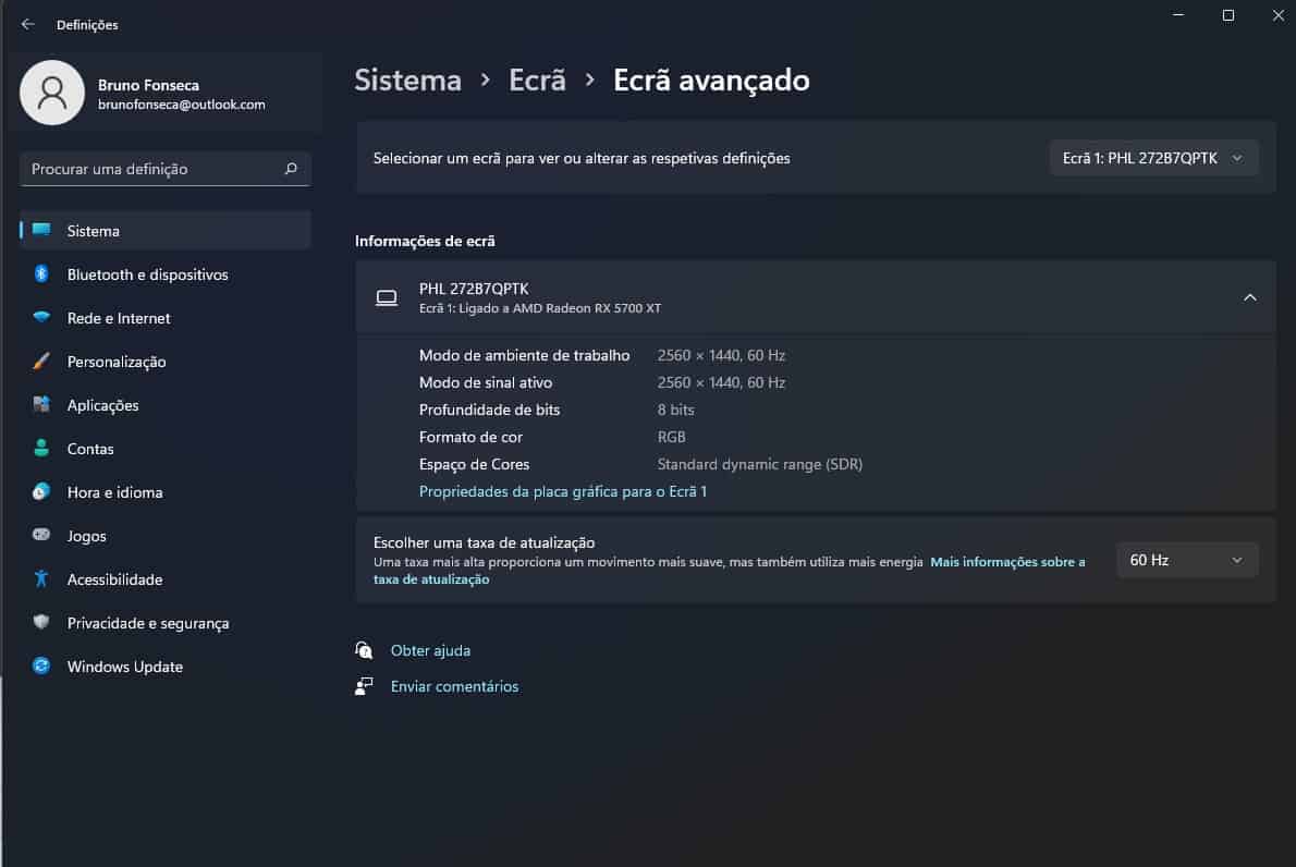 Batería de pantalla de Windows, frecuencia de actualización de Windows 11, frecuencia de actualización de Windows 11