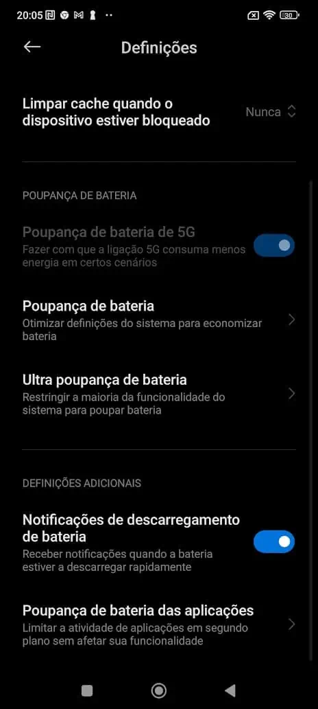 faz a bateria durar mais