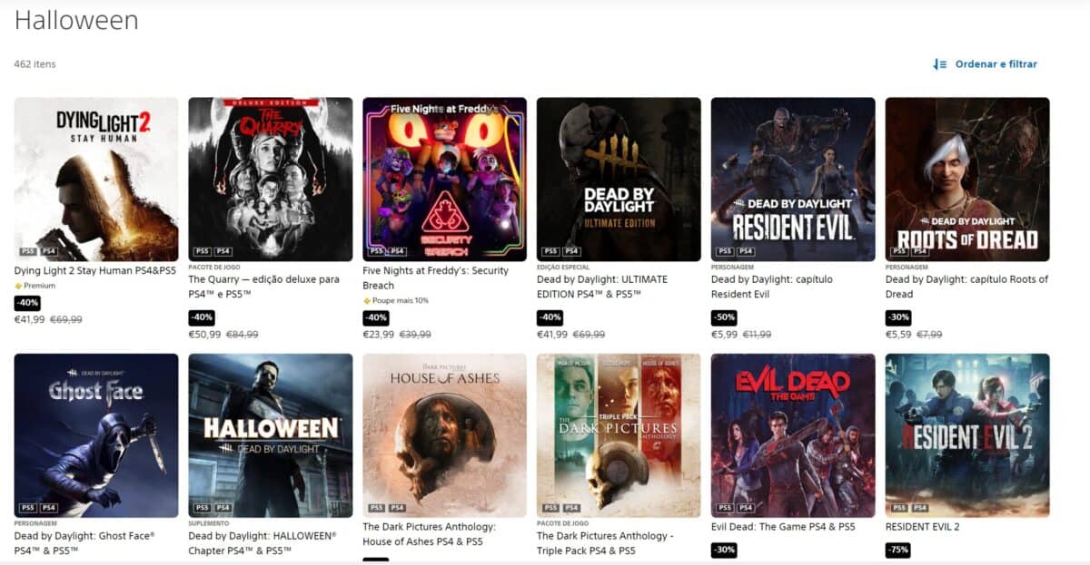 Halloween PlayStation Store com descontos assustadores!