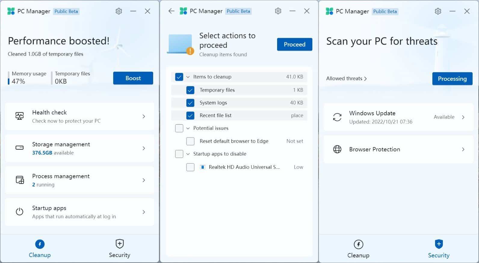 app Windows rápido