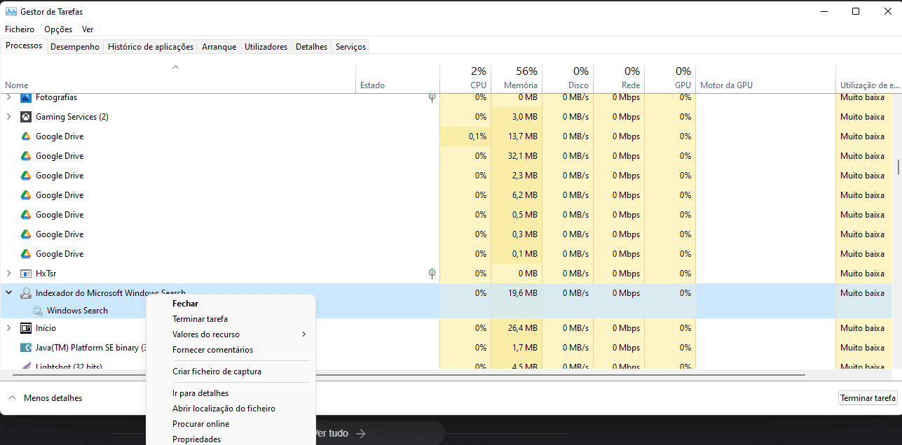 pesquisa windows 11