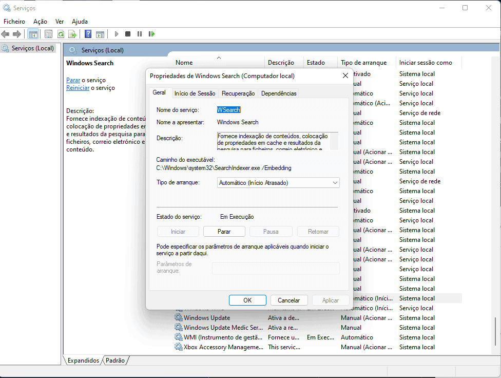 pesquisa windows 11