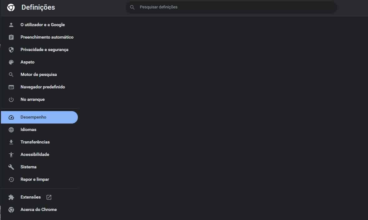 poupança bateria no Chrome