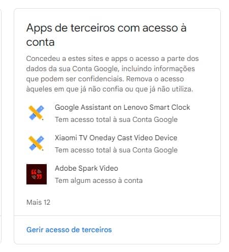 alterações no Google