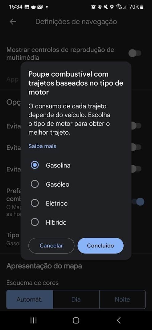 Google Maps no Automóvel