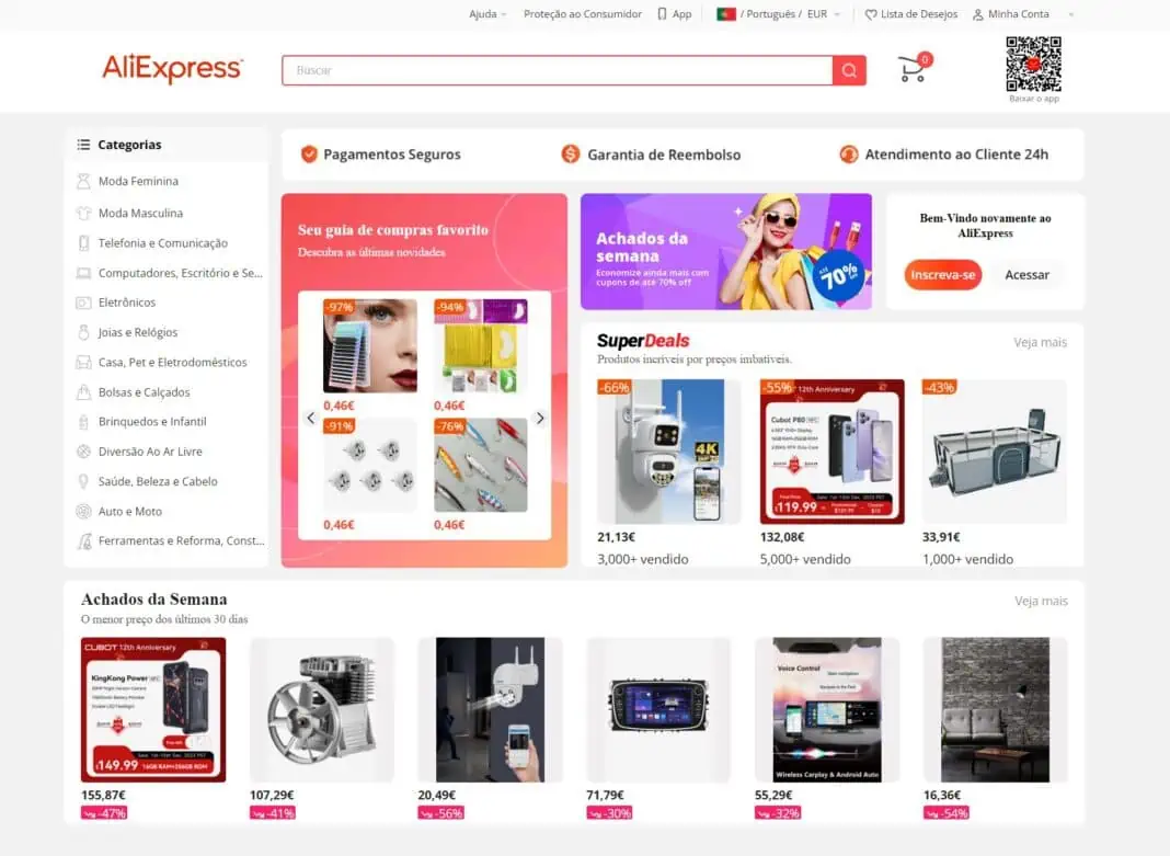 comprar produtos no AliExpress