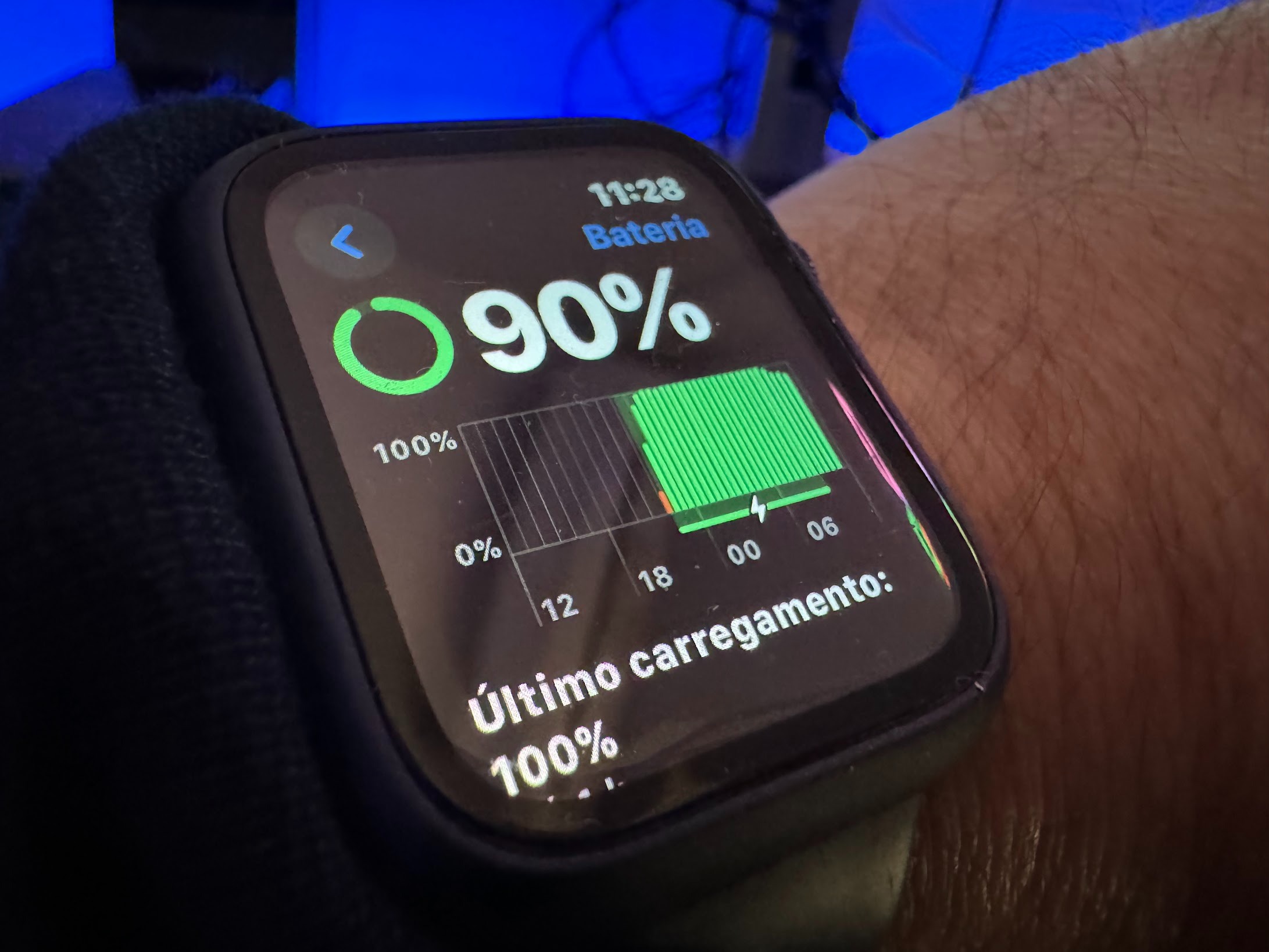ver o estado da bateria do Apple Watch