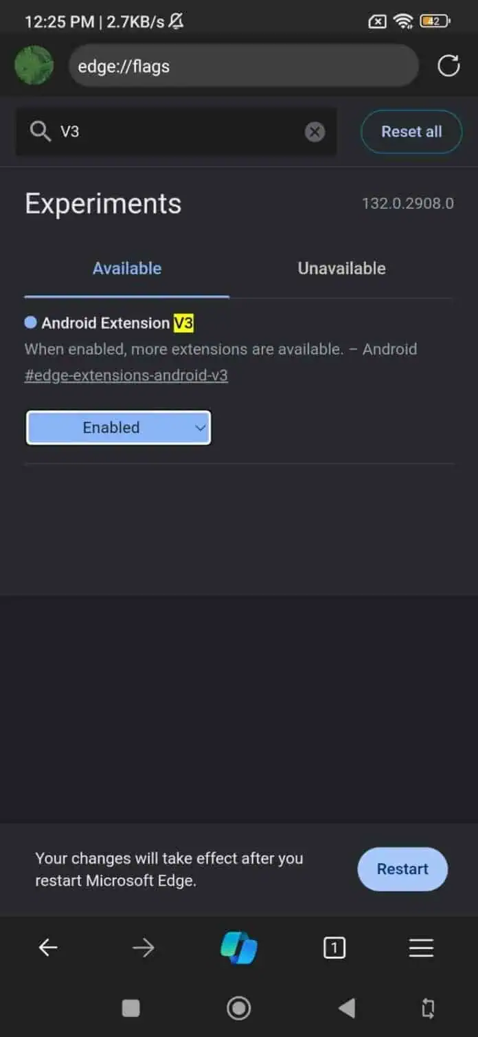 microsoft edge para android recebeu extensões novas
