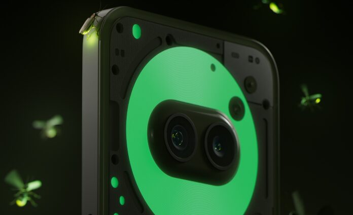 nothing tem um smartphone que brilha no escuro.