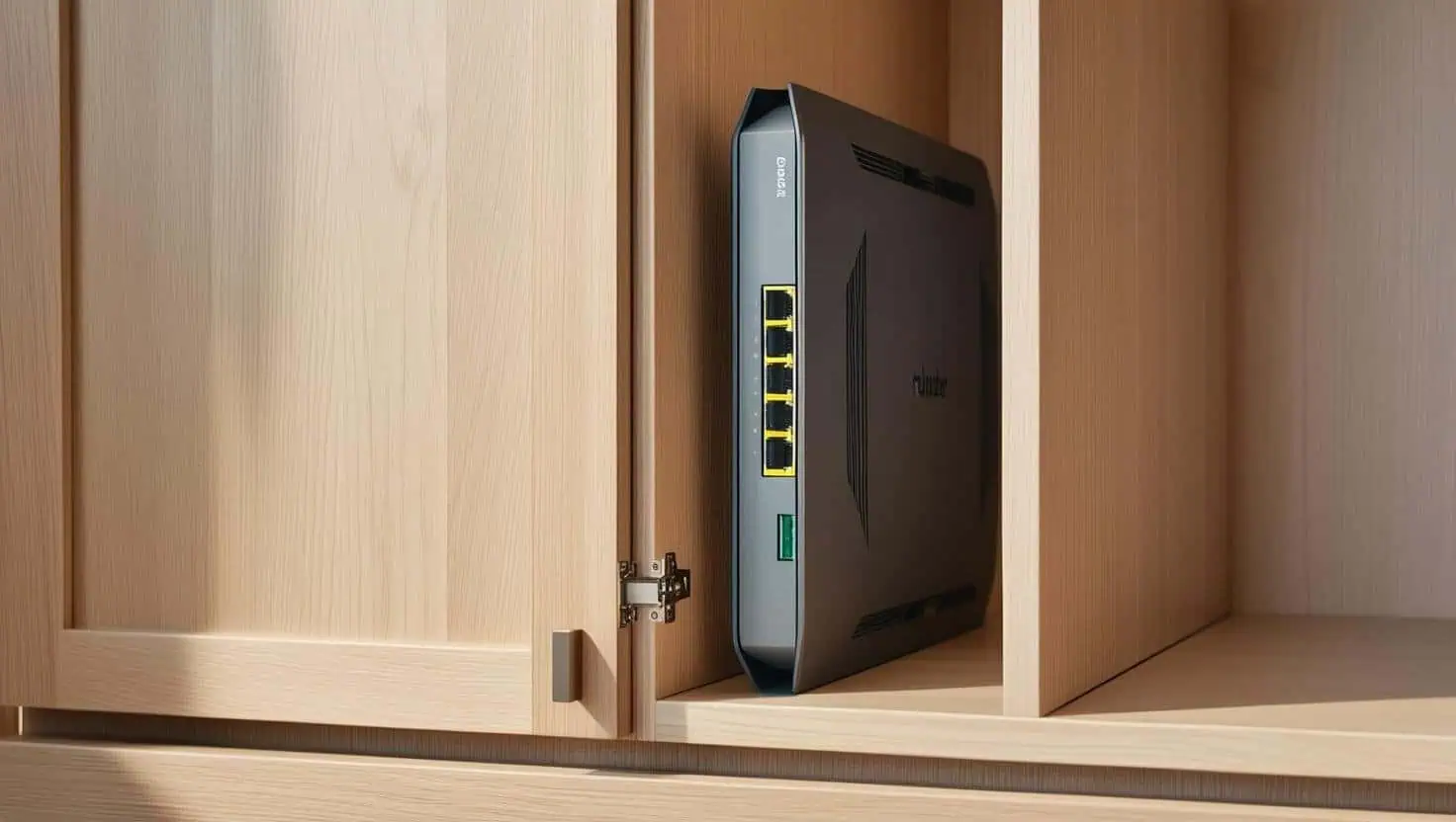 nunca deve colocar o router nestes sítios! vai perder velocidade