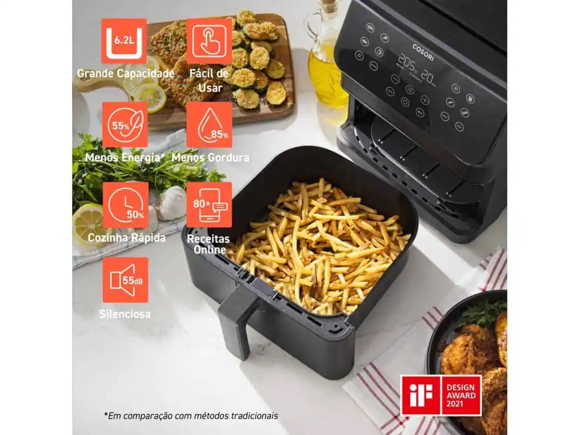 air fryer cosori da worten de 6.2 litros em mega-promoção!