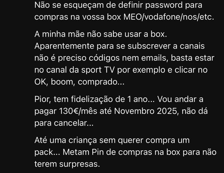 não fazer isto na box meo, vodafone ou nos pode sair muito caro