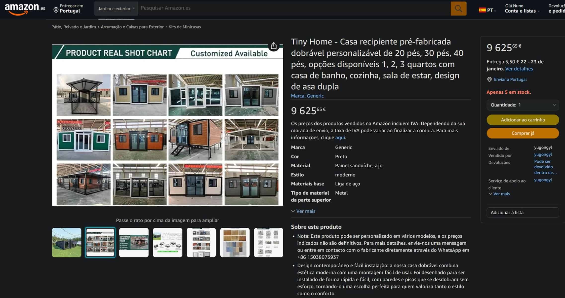 casa a 10 mil euros em portugal? basta mandar vir da amazon!