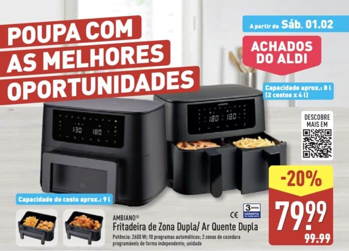 fritadeira de ar quente dupla do aldi a um preço inacreditável!