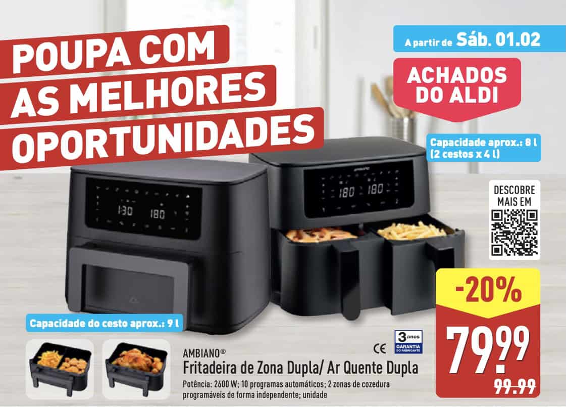 fritadeira de ar quente dupla do aldi a um preço inacreditável!