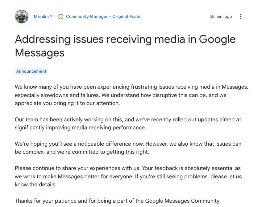 há uma nova razão para utilizar a app de mensagens da google!