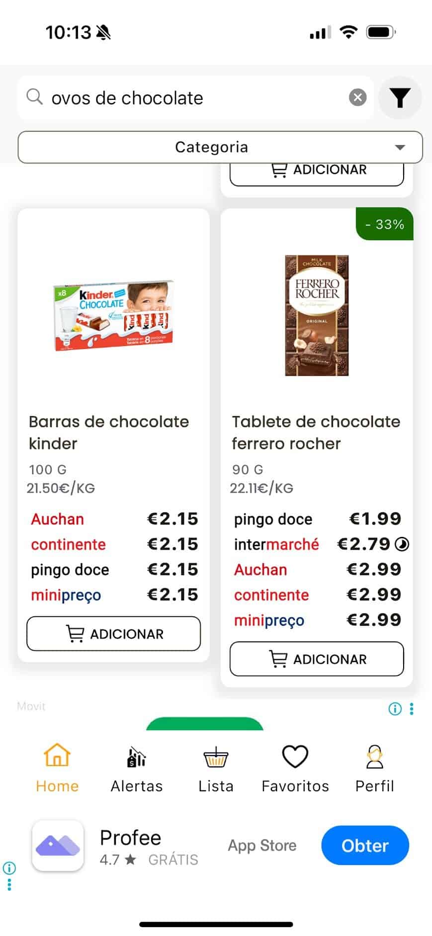 onde comprar ovos de chocolate mais baratos? há uma app!