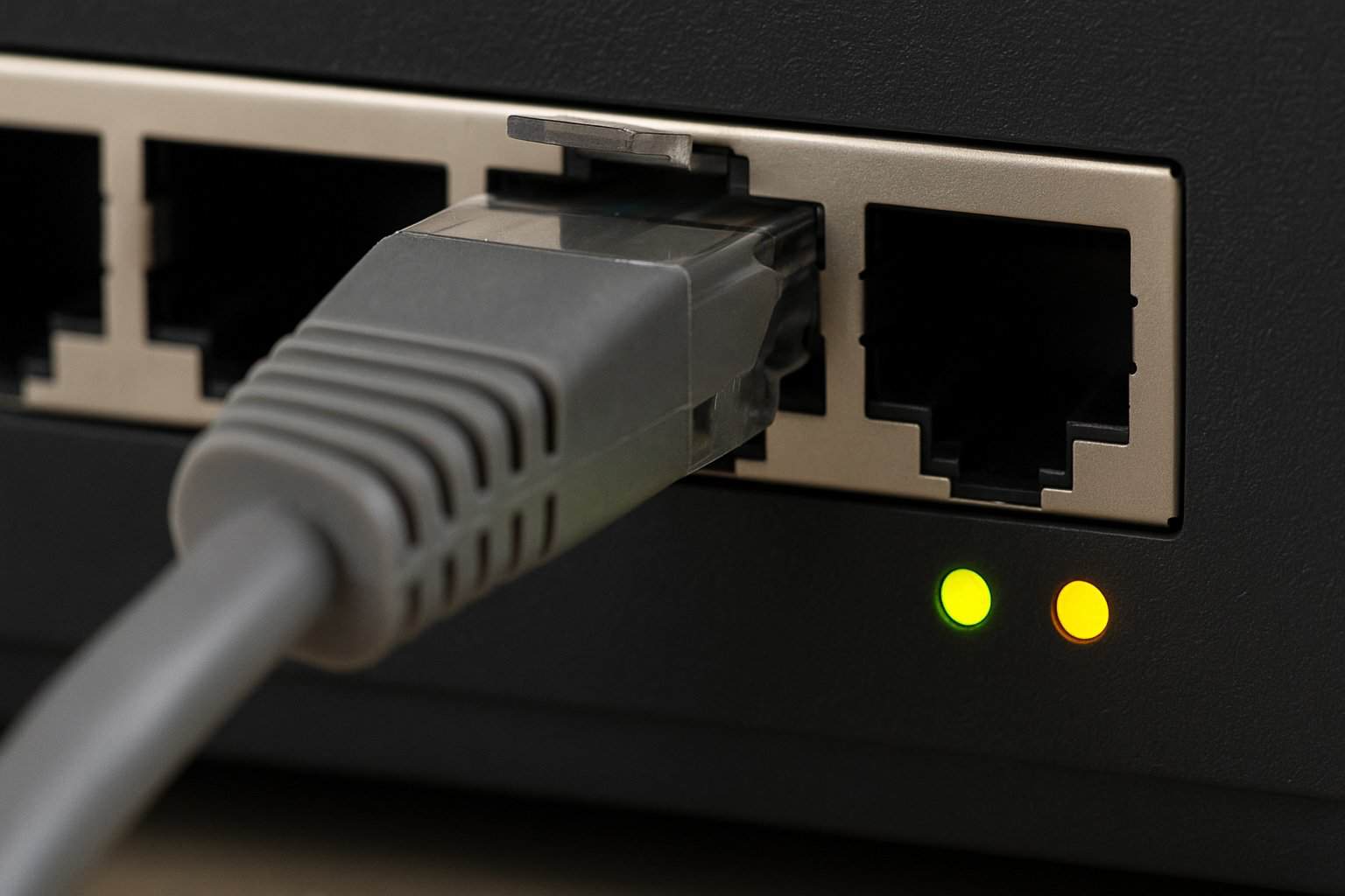 luzes da porta Ethernet