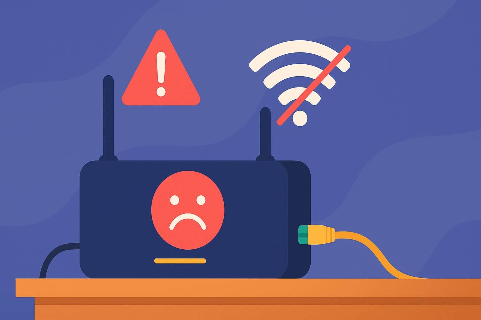 Luz vermelha no router