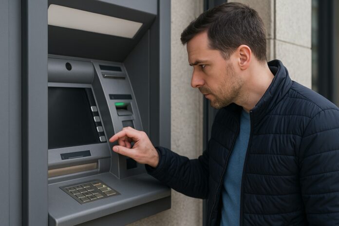 inserir o cartão no multibanco