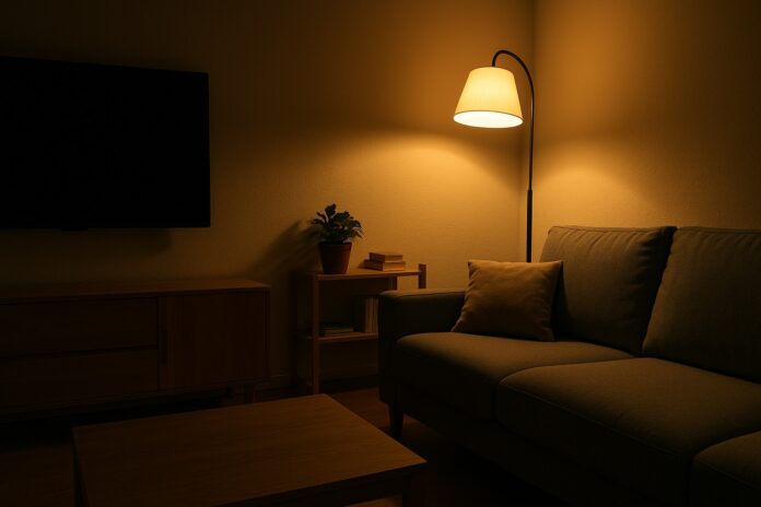 posição do candeeiro