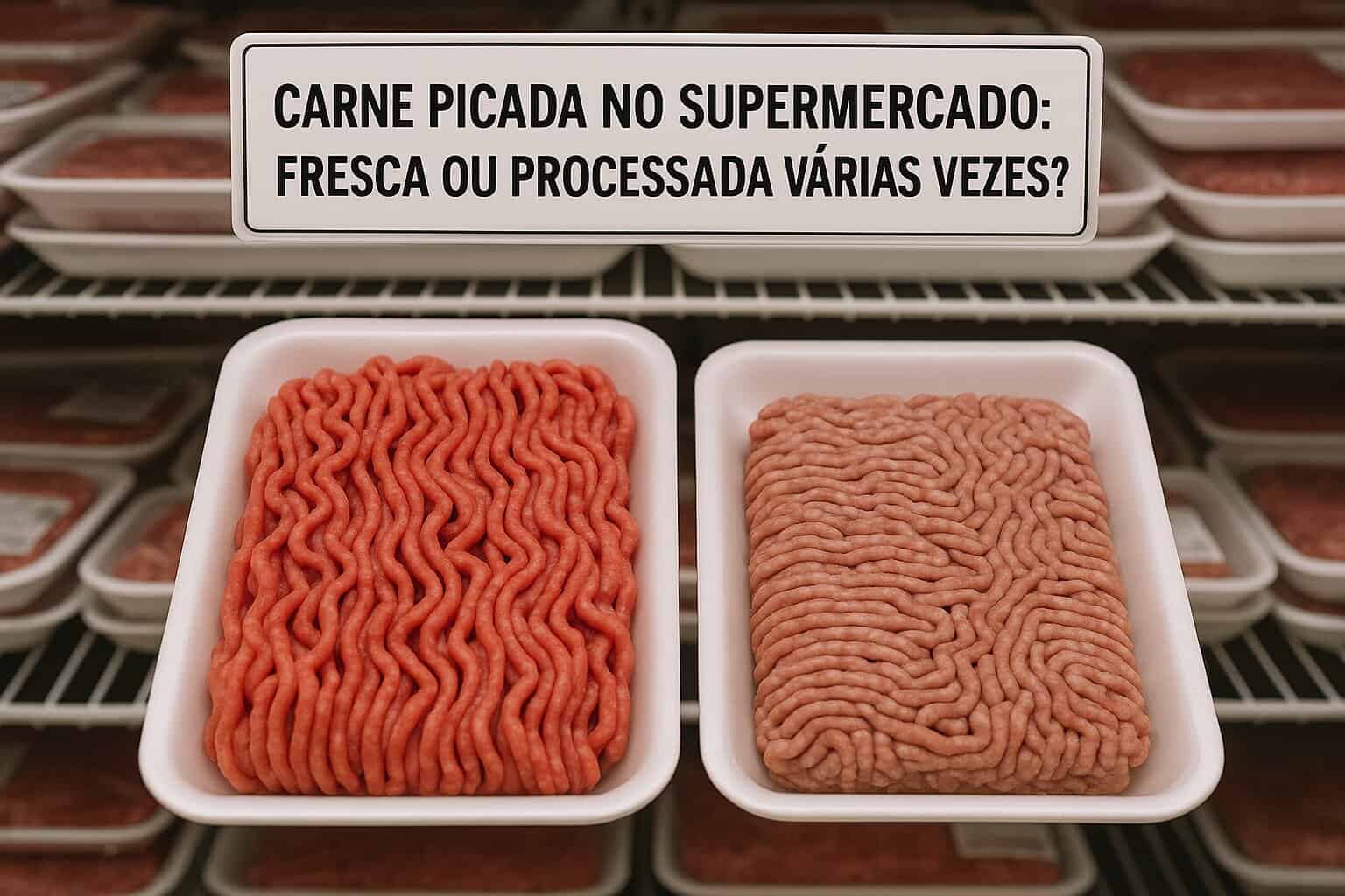 Carne picada no supermercado: fresca ou processada várias vezes?