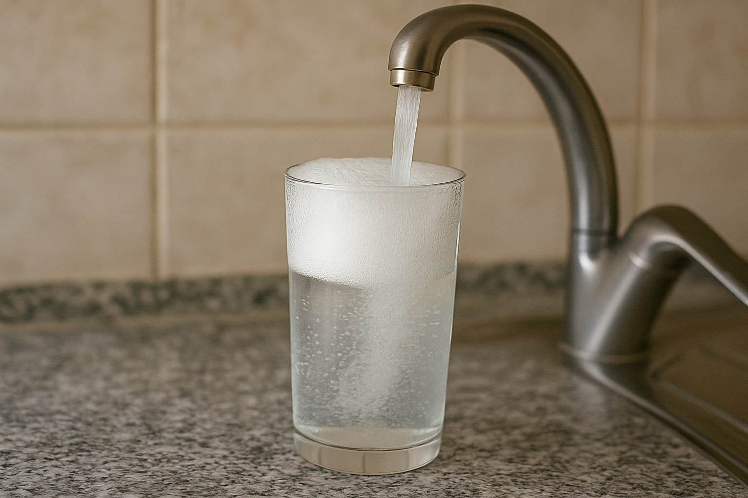 Água da torneira com espuma? Eis o que isso realmente significa