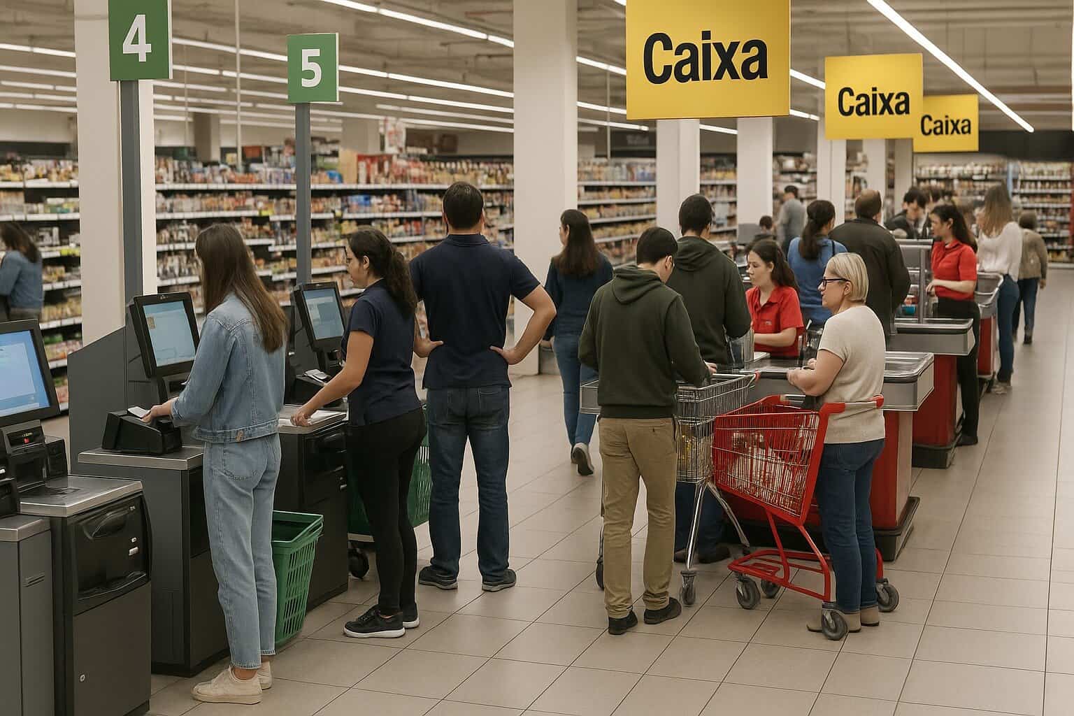 Caixa automática ou tradicional: qual é a melhor no supermercado?
