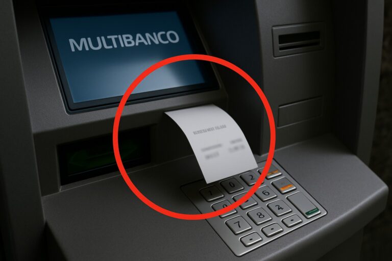 Recibo esquecido no multibanco: não aceites este pedido perigoso