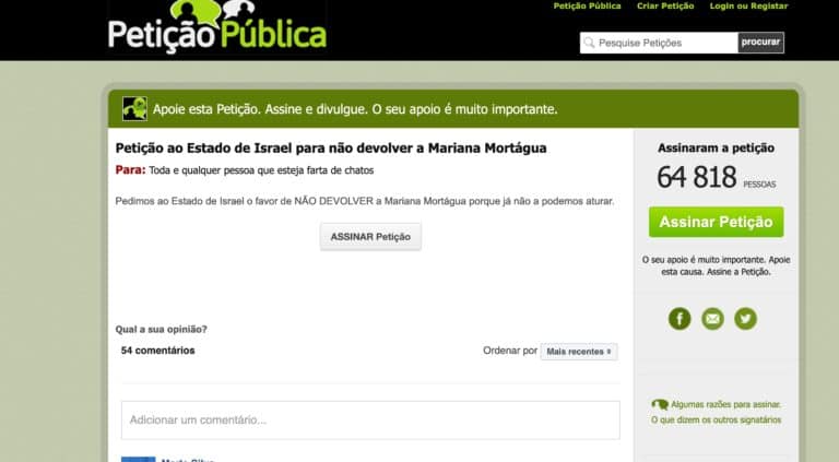 Assinaste a petição de Mariana Mortágua? Eis o que acontece agora