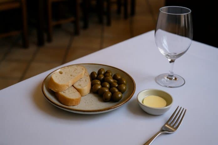 Fui a um restaurante, não toquei nisto e ainda disseram que era legal cobrar!