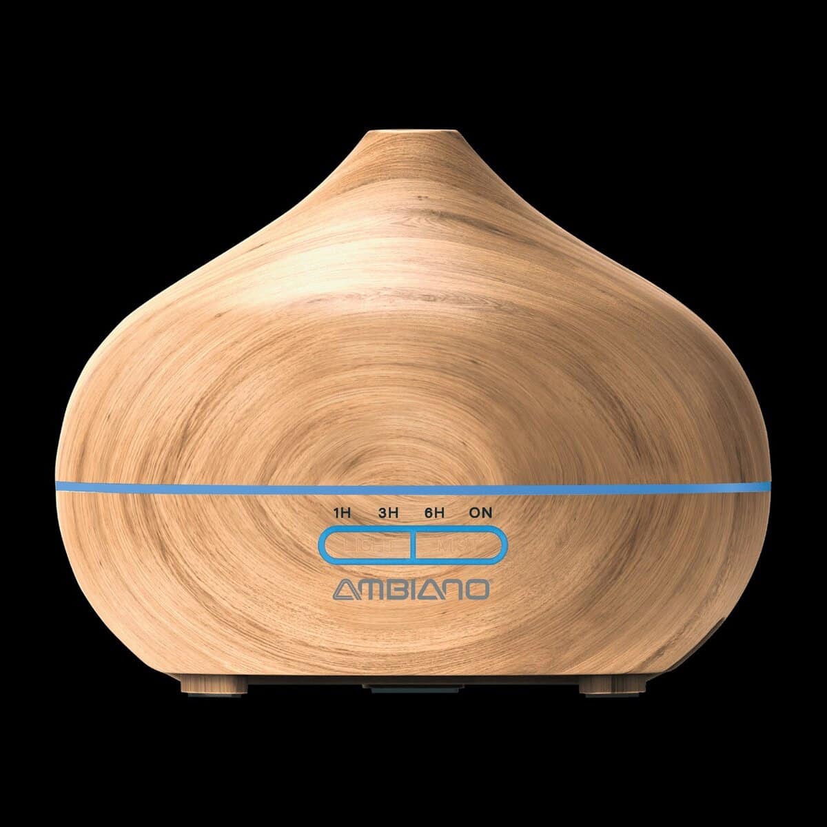 Difusor de aromas em design de madeira, ideal para bem-estar e relaxamento em casa.