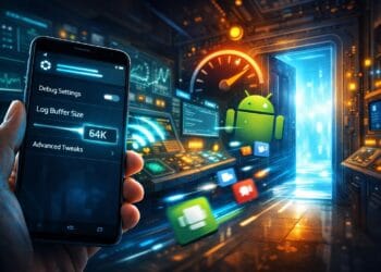 Desbloqueio de configurações de depuração no Android para otimizar desempenho do telemóvel.