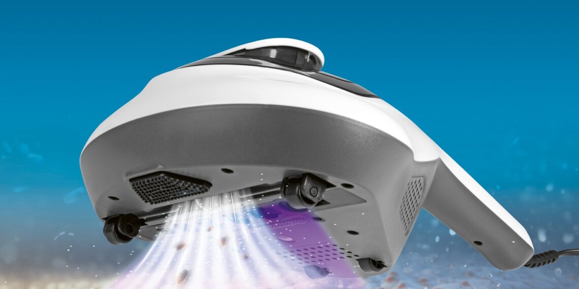 Limpador antiácaros do Lidl para alergias, com tecnologia de aspiração potente e design compacto.
