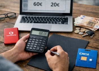 Pagamento de 180€ para mudar de Vodafone para DIGI e evitar custos adicionais.