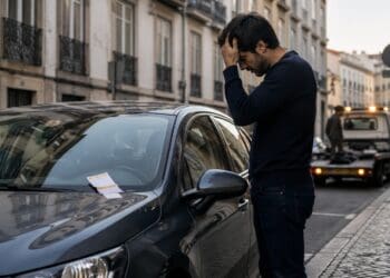 Este papelinho no vidro do carro pode roubar-te a carta de condução