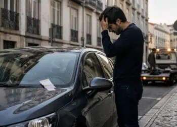 Este papelinho no vidro do carro pode roubar-te a carta de condução